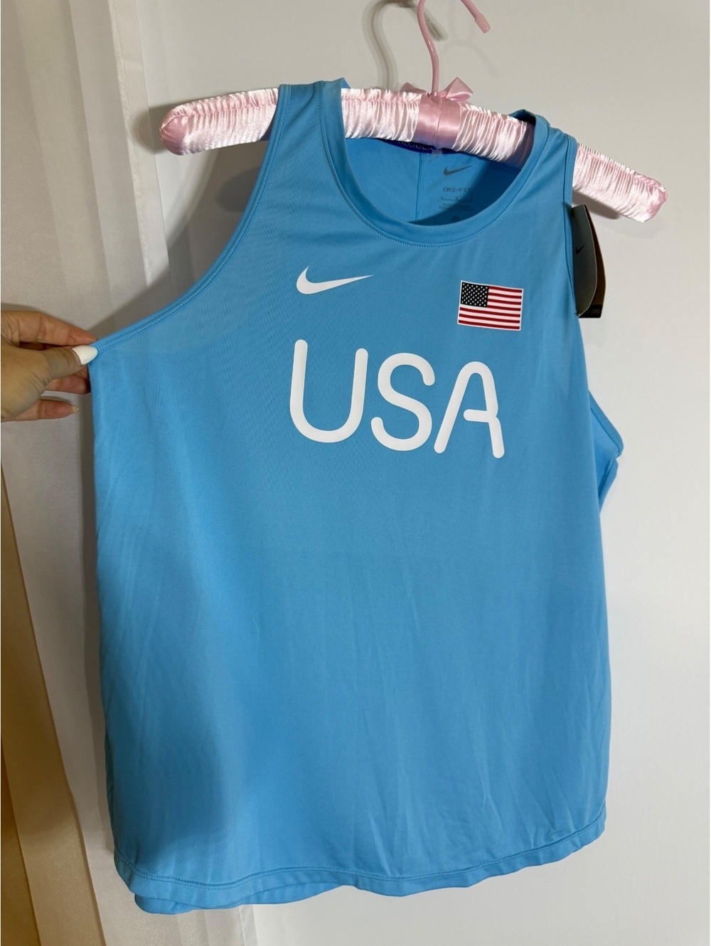 L size Nike Team USA Women’s Dri-FIT Tank Top Blue Size L NWT Olympic
